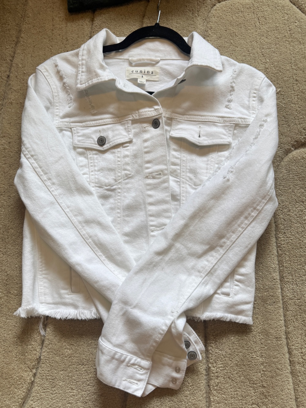 White Denim Jacket - cropped